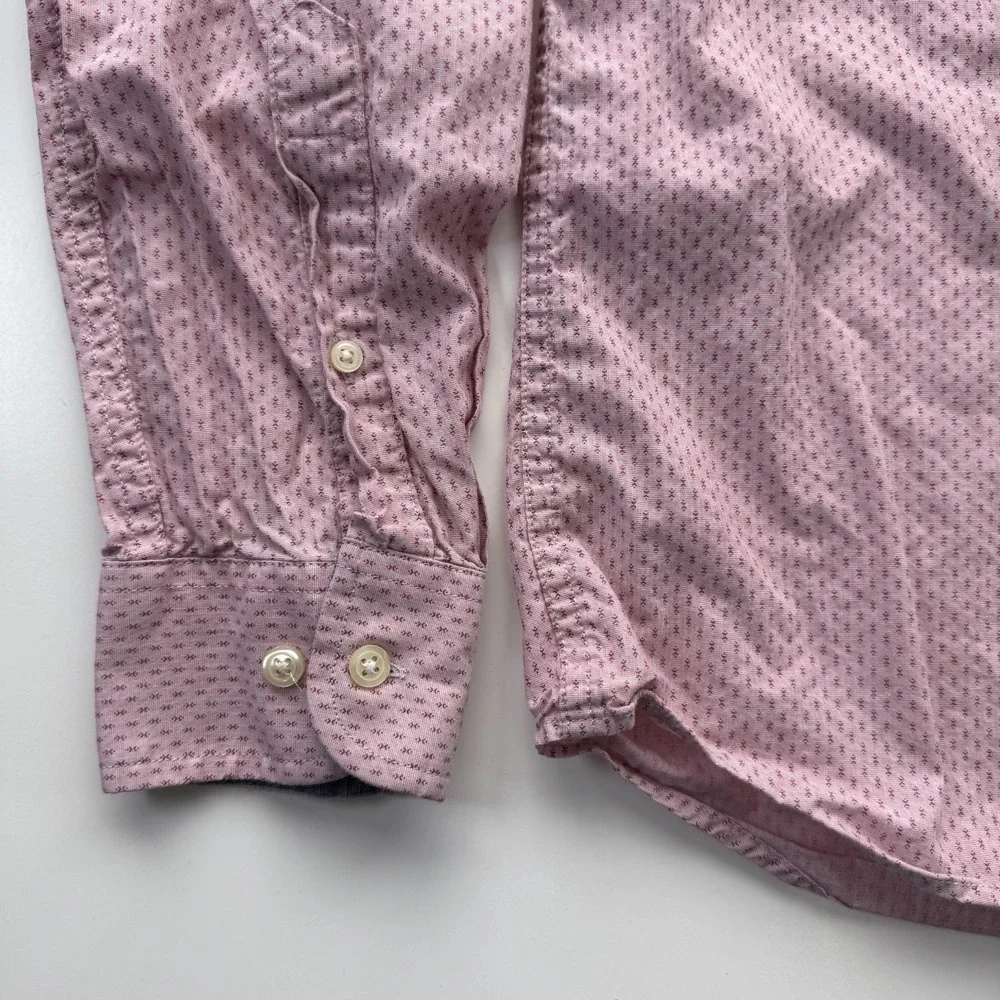 BANANA REPUBLIC Stretch Soft‎ Wash Button Down L/S Shirt Mens Medium Pink